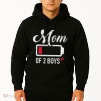Mom Of 2 Low Battery Hoodie thumb 2