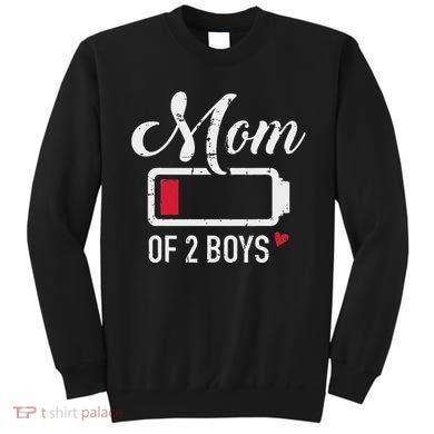 Mom Of 2 Low Battery Sweatshirt