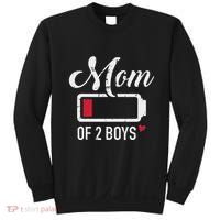 Mom Of 2 Low Battery Sweatshirt thumb 0