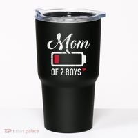 Mom Of 2 Low Battery Tumbler thumb 0