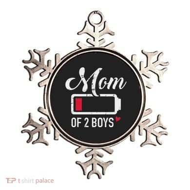 Mom Of 2 Low Battery Ornament