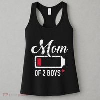 Mom Of 2 Low Battery Women's Tank Top thumb 3