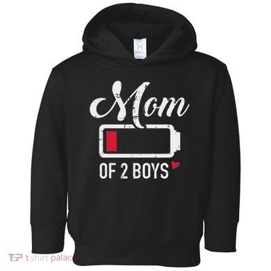 Mom Of 2 Low Battery Toddler Hoodie