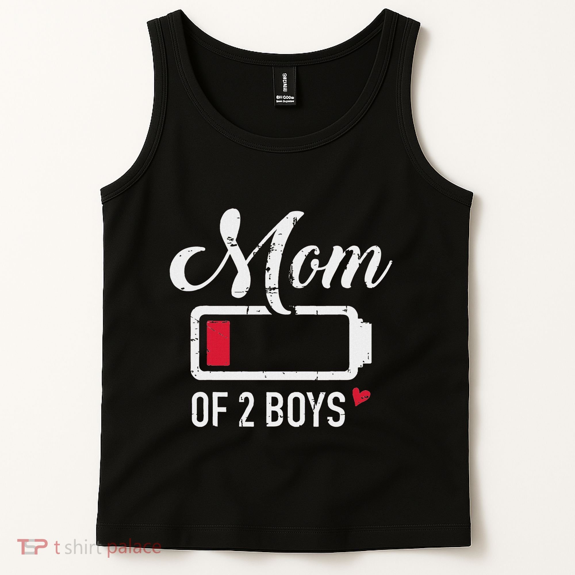 Mom Of 2 Low Battery Tank Top