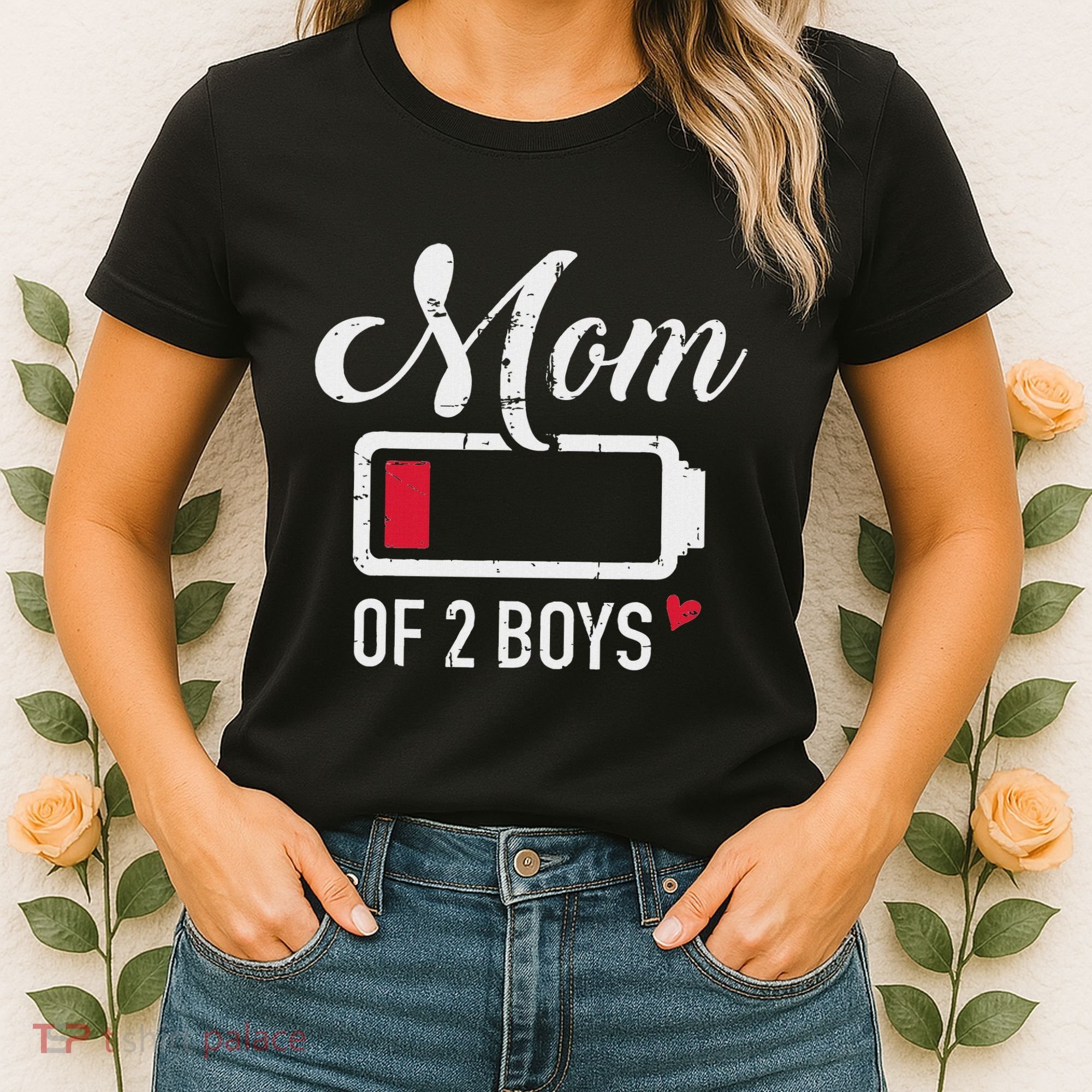 Mom Of 2 Low Battery Women's T-Shirt