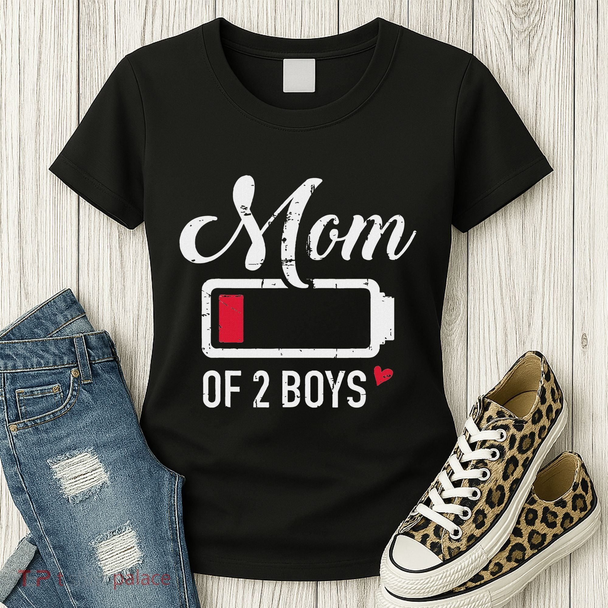Mom Of 2 Low Battery Women's T-Shirt