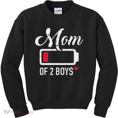 Mom Of 2 Low Battery Kids Sweatshirt