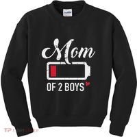 Mom Of 2 Low Battery Kids Sweatshirt thumb 0