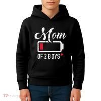 Mom Of 2 Low Battery Kids Hoodie thumb 4