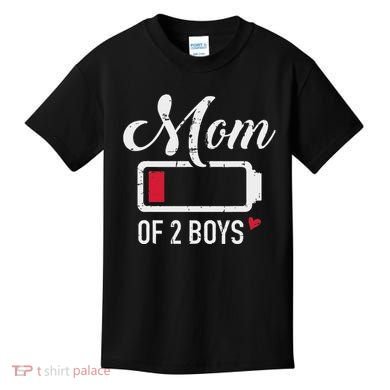 Mom Of 2 Low Battery Kids T-Shirt