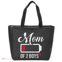Mom Of 2 Low Battery Tote Bag thumb 0
