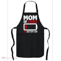 Mom Of 2 Boys 2 Percent Battery Low Funny Apron thumb 0