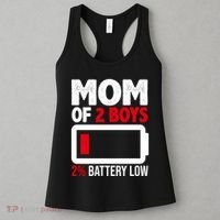 Mom Of 2 Boys 2 Percent Battery Low Funny Women's Tank Top thumb 3