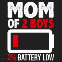 Mom Of 2 Boys 2 Percent Battery Low Funny Hat thumb 2