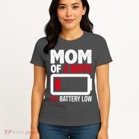 Mom Of 2 Boys 2 Percent Battery Low Funny Women's T-Shirt thumb 4