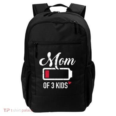 Mom Of 3 Low Battery Great Gift Backpack