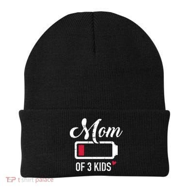Mom Of 3 Low Battery Great Gift Beanie