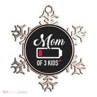 Mom Of 3 Low Battery Great Gift Ornament thumb 0