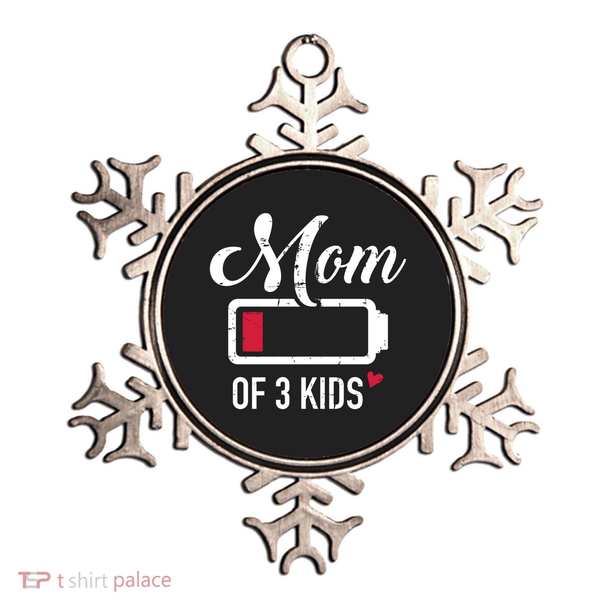 Mom Of 3 Low Battery Great Gift Ornament