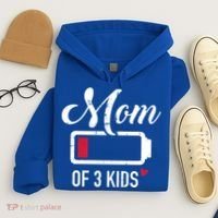 Mom Of 3 Low Battery Great Gift Hoodie thumb 4
