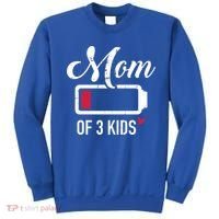 Mom Of 3 Low Battery Great Gift Sweatshirt thumb 0