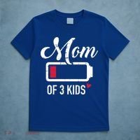 Mom Of 3 Low Battery Great Gift T-Shirt thumb 5