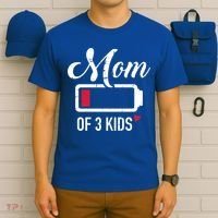 Mom Of 3 Low Battery Great Gift T-Shirt thumb 6