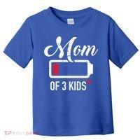 Mom Of 3 Low Battery Great Gift Toddler T-Shirt thumb 0