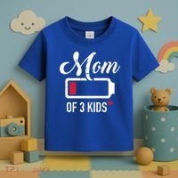 Mom Of 3 Low Battery Great Gift Toddler T-Shirt thumb 3