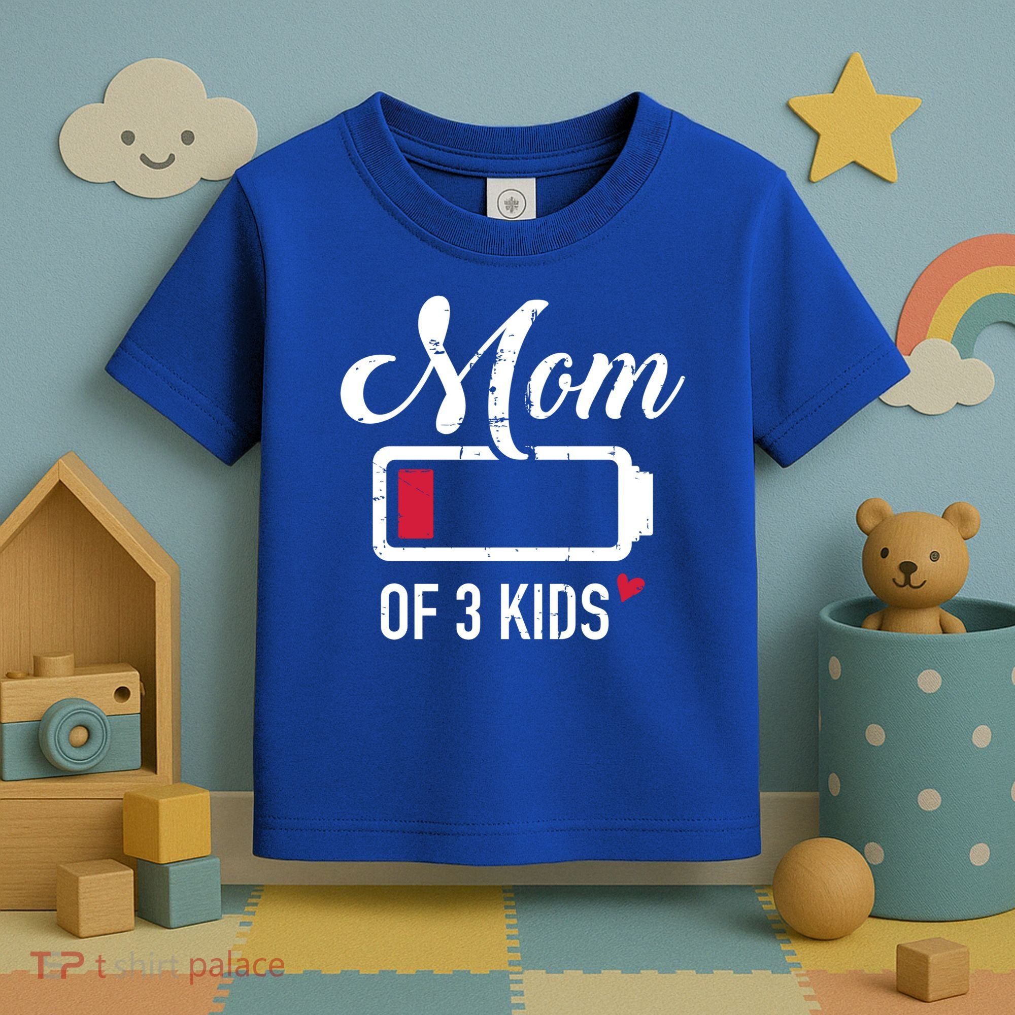 Mom Of 3 Low Battery Great Gift Toddler T-Shirt