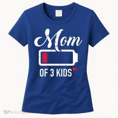 Mom Of 3 Low Battery Great Gift Women's T-Shirt