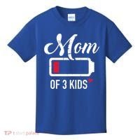 Mom Of 3 Low Battery Great Gift Kids T-Shirt thumb 0