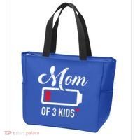 Mom Of 3 Low Battery Great Gift Tote Bag thumb 3