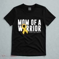 Mom Of A Warrior Childhood Cancer Awareness T-Shirt thumb 5