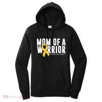 Mom Of A Warrior Childhood Cancer Awareness Women's Hoodie thumb 0