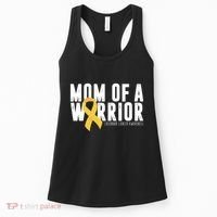 Mom Of A Warrior Childhood Cancer Awareness Women's Tank Top thumb 0
