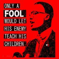 Malcolm Only A Fool Would Let His Enemy Teach His Children Santa Hat thumb 1