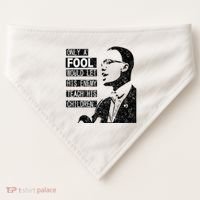 Malcolm Only A Fool Would Let His Enemy Teach His Children USA-Made Doggie Bandana thumb 0