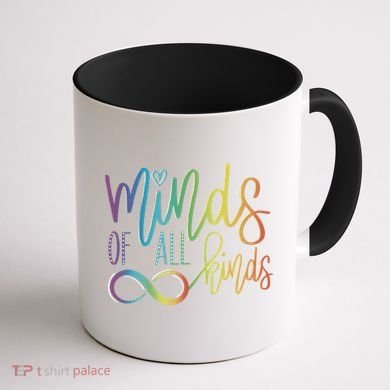 Minds Of All Kinds Neurodiversity Infinity Autism Awareness Gift Coffee Mug back