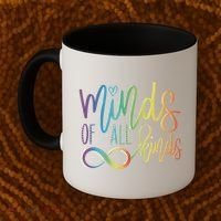 Minds Of All Kinds Neurodiversity Infinity Autism Awareness Gift Coffee Mug thumb 2