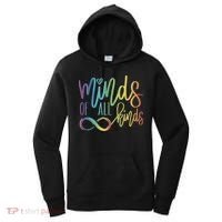 Minds Of All Kinds Neurodiversity Infinity Autism Awareness Gift Women's Hoodie thumb 0