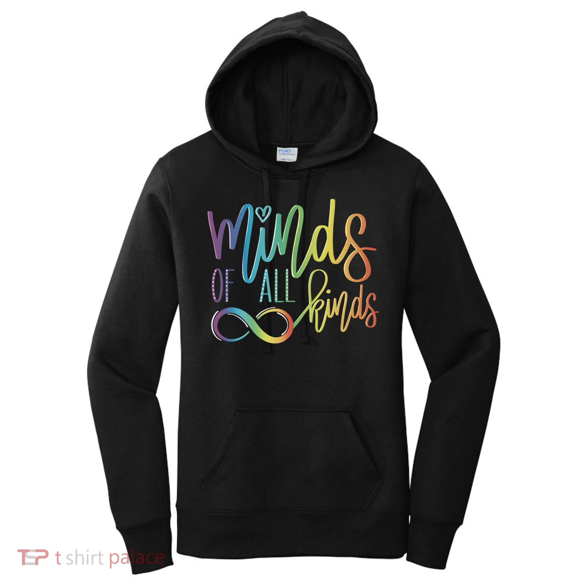 Minds Of All Kinds Neurodiversity Infinity Autism Awareness Gift Women's Hoodie