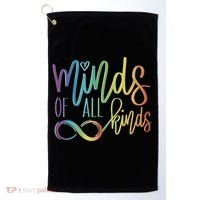 Minds Of All Kinds Neurodiversity Infinity Autism Awareness Gift Golf Towel thumb 0
