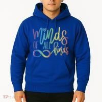 Minds Of All Kinds Neurodiversity Infinity Autism Awareness Gift Hoodie thumb 2