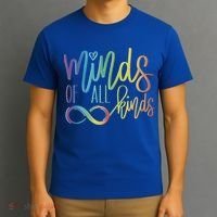 Minds Of All Kinds Neurodiversity Infinity Autism Awareness Gift T-Shirt thumb 3