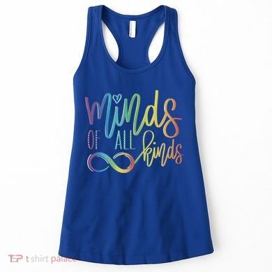 Minds Of All Kinds Neurodiversity Infinity Autism Awareness Gift Women's Tank Top