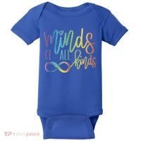 Minds Of All Kinds Neurodiversity Infinity Autism Awareness Gift Baby Bodysuit thumb 0