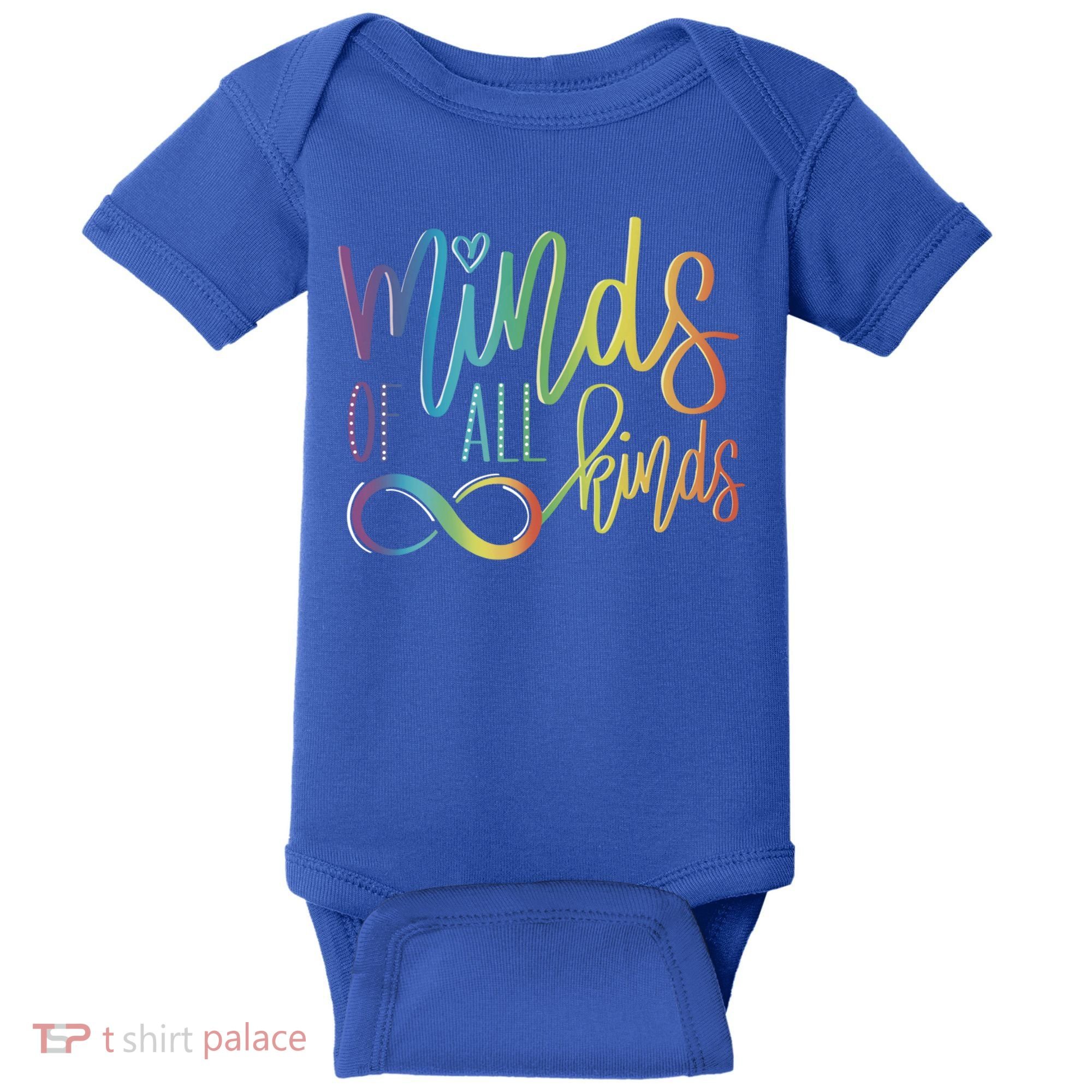 Minds Of All Kinds Neurodiversity Infinity Autism Awareness Gift Baby Bodysuit