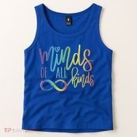 Minds Of All Kinds Neurodiversity Infinity Autism Awareness Gift Tank Top thumb 2