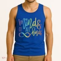 Minds Of All Kinds Neurodiversity Infinity Autism Awareness Gift Tank Top thumb 3